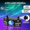 6 Eye laser discobal – 6 verschillende kleuren – Spectaculaire/magische lichteffecten – Semiprofessioneel gebruik - Feestverlichting